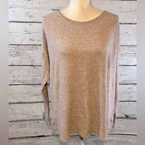 AMERICAN EAGLE OUTFITTERS Crewneck Sweater Lightweight Lavender/Gray-XL